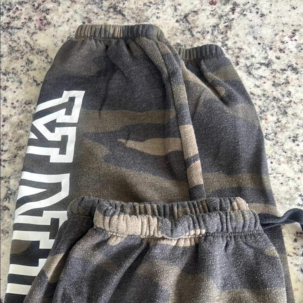 Camo PINK sweatpants with White Lettering - Picture 4 of 6